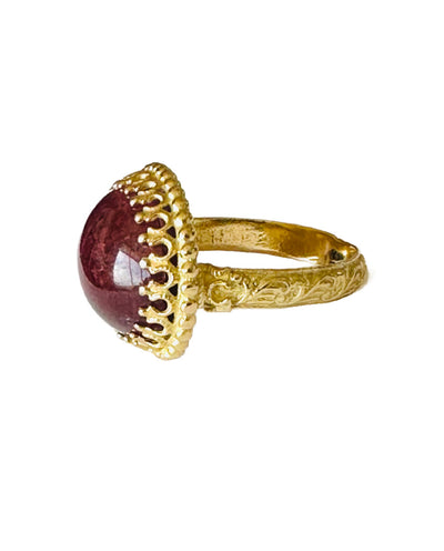 Pink Tourmaline 18K Gold Cocktail Ring