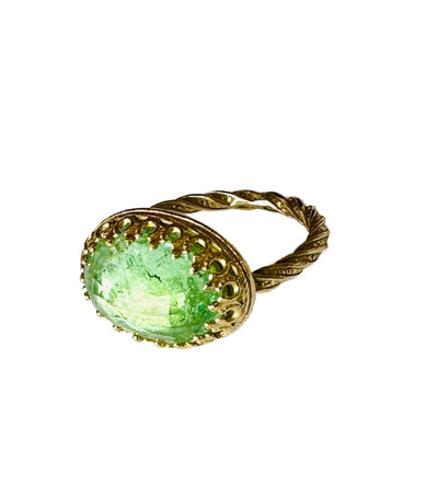 Green Tourmaline 18K Gold Ring