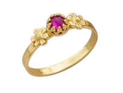 Fiori 18K Gold Stacking Ring - PRECIOUS STONES