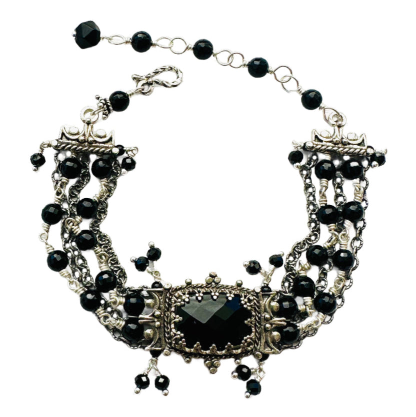 Black Onyx Multi Strand Bracelet