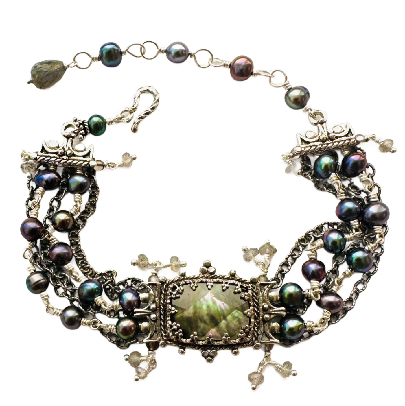 Mother of Pearl & Pearl Multi Strand Bracelet