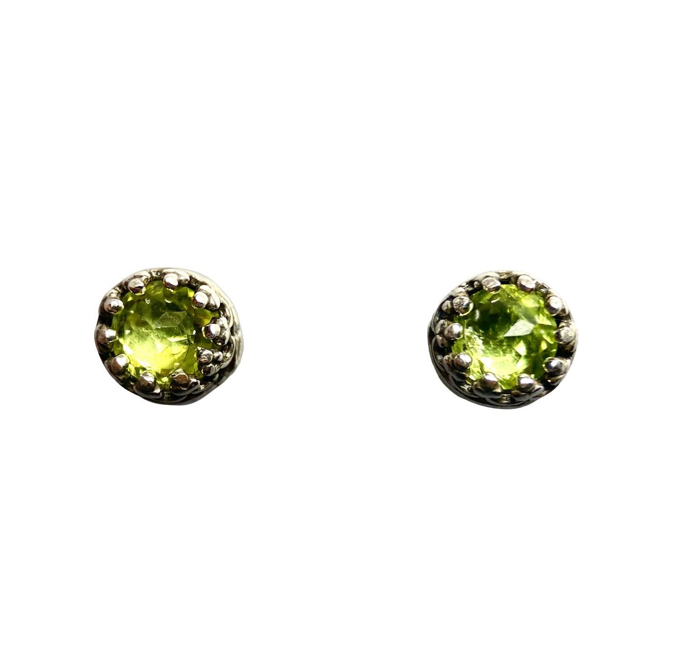 Peridot Small Gemstone Pod Stud Earrings