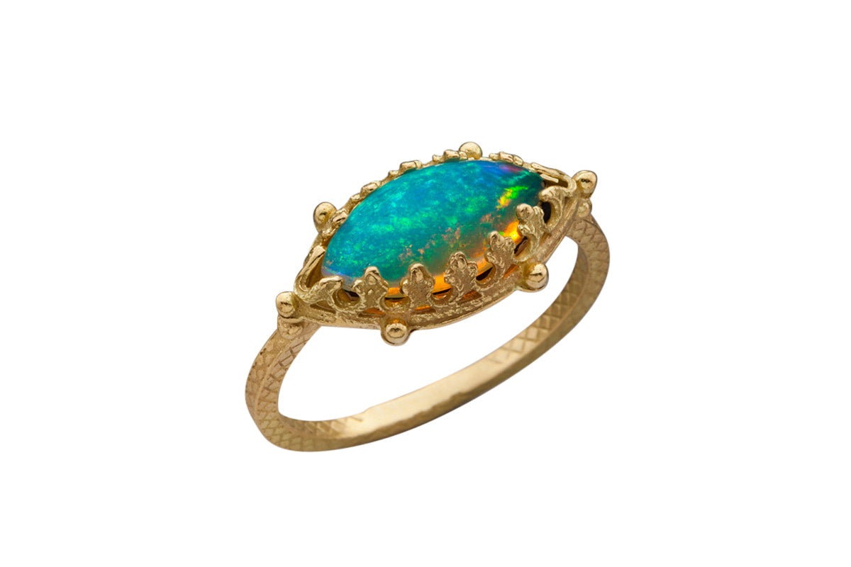 Ethiopian Opal 18K Gold Vision Ring