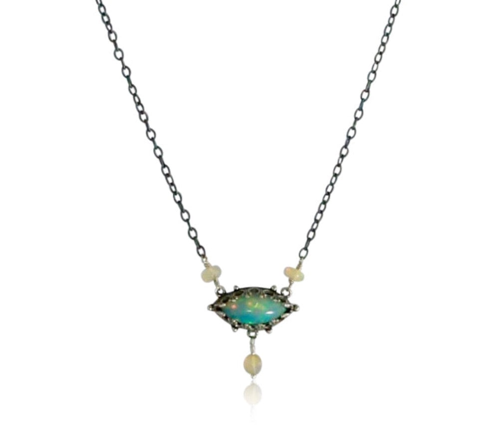 Ethiopian Opal & Silver Vision Necklace