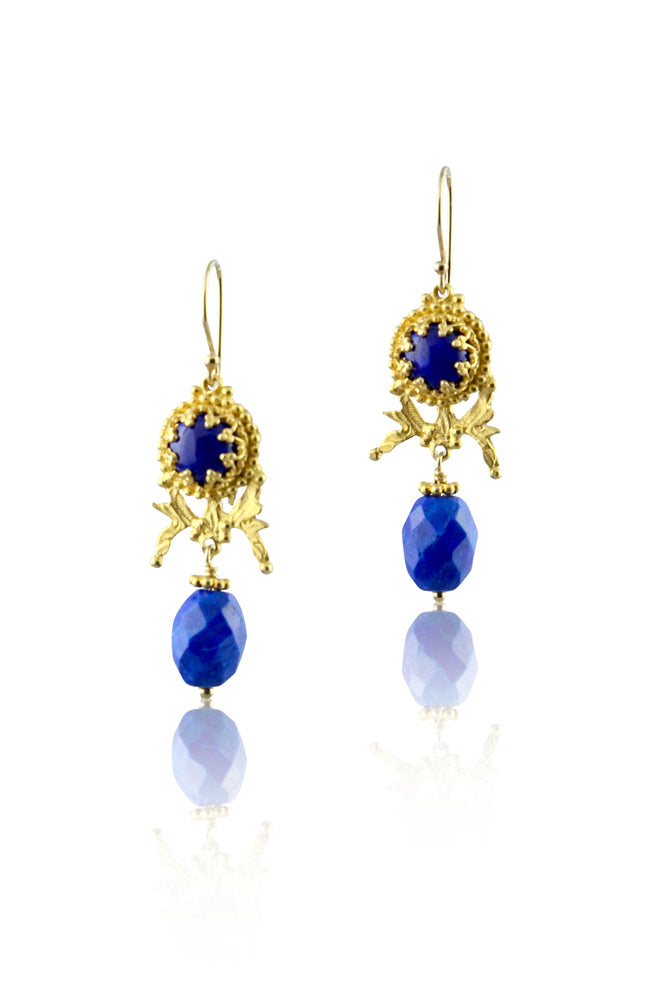 Lapis Lazuli Drop Vermeil Earrings