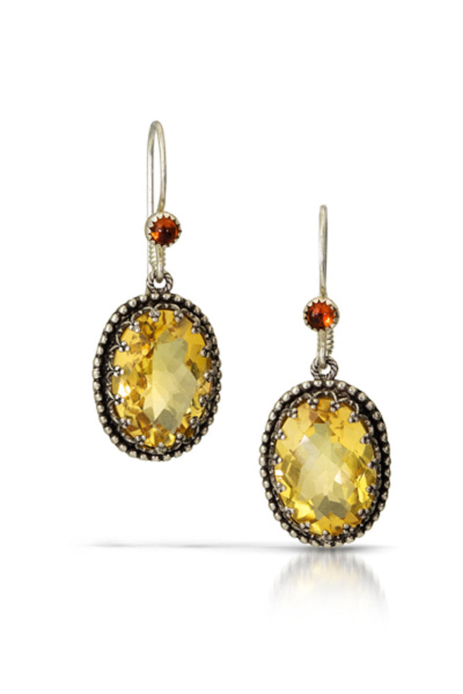 Citrine Silver Earrings