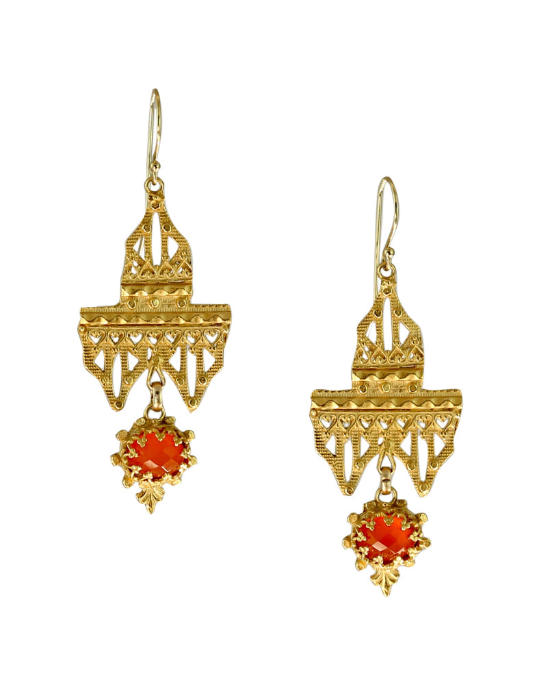 Carnelian Dreaming of Morocco Vermeil Earrings