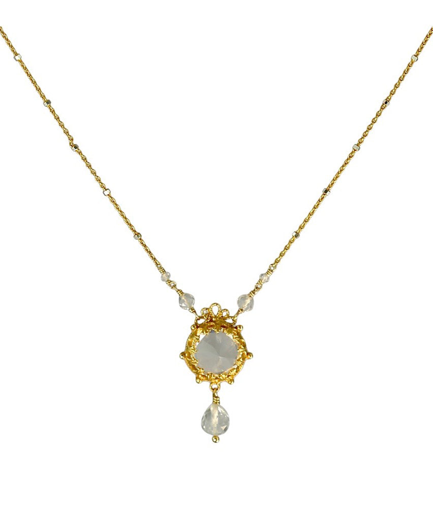 Crystal Quartz Vermeil Necklace
