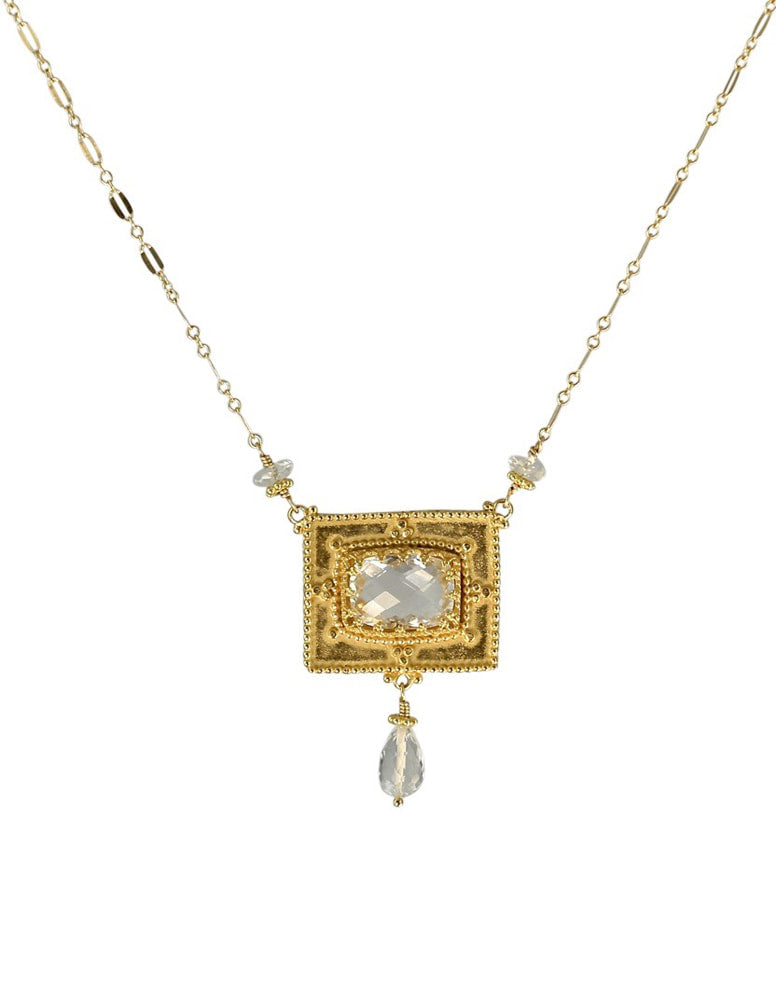 Crystal Quartz Vermeil Necklace